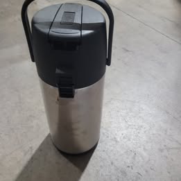 Stainless Steel Airpot Coffee Dispenser – Pump Thermos Server (Commercial Style)