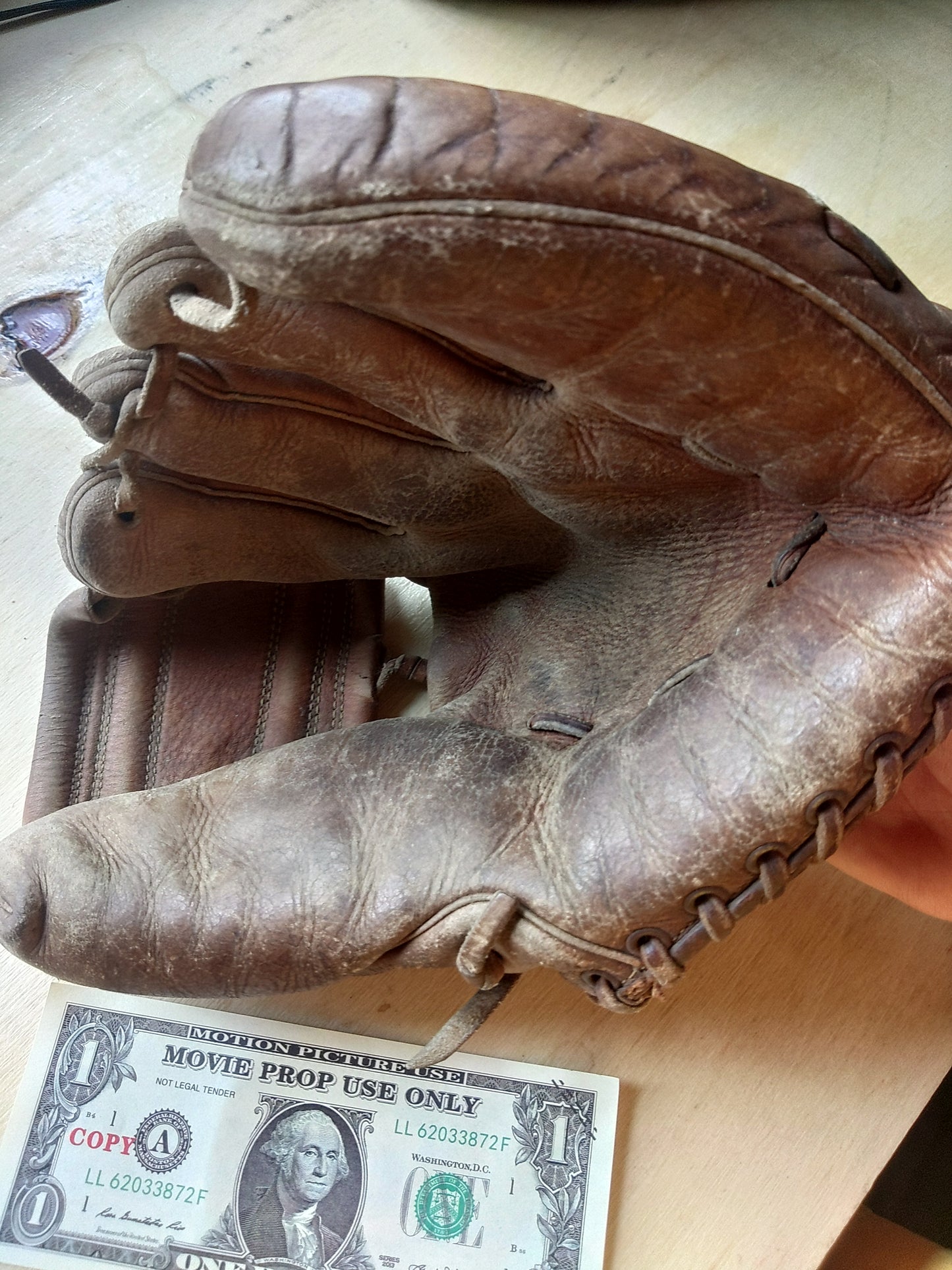 Vintage Spit- Ginger Leather Baseball Glove
