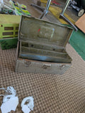 Vintage Military Metal Field Tool Box / Utility Storage Box with Removable Tr - Image 1