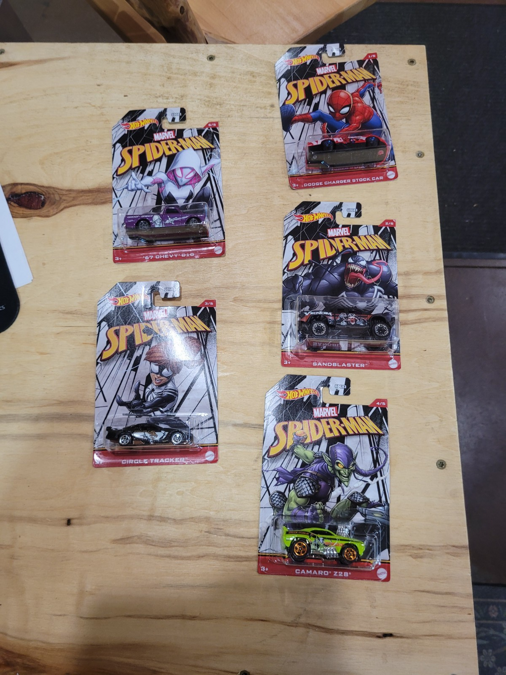 Hot Wheels Marvel Spider-Man Complete 5-Car Set – Sealed Die-Cast Collection - Image 1