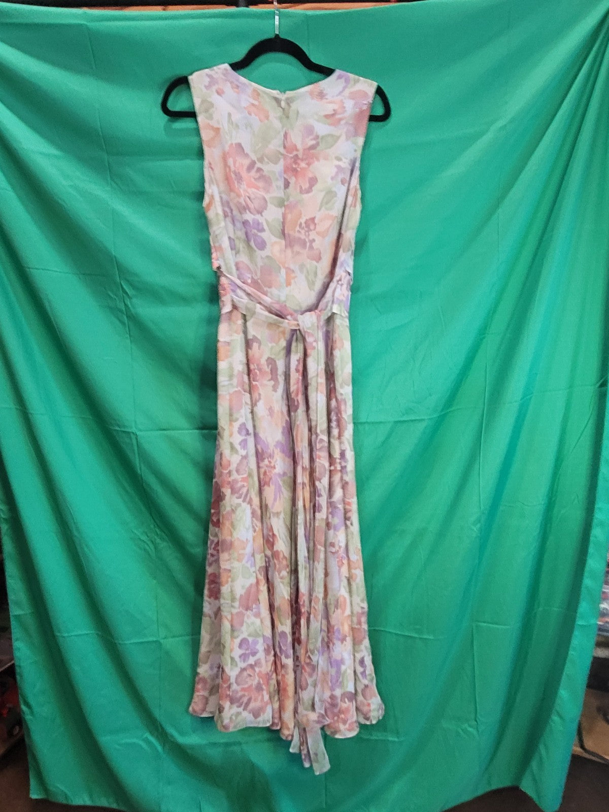 Adrianna Papell 100% Silk Floral Maxi Dress – Women's Size 10 - Image 4