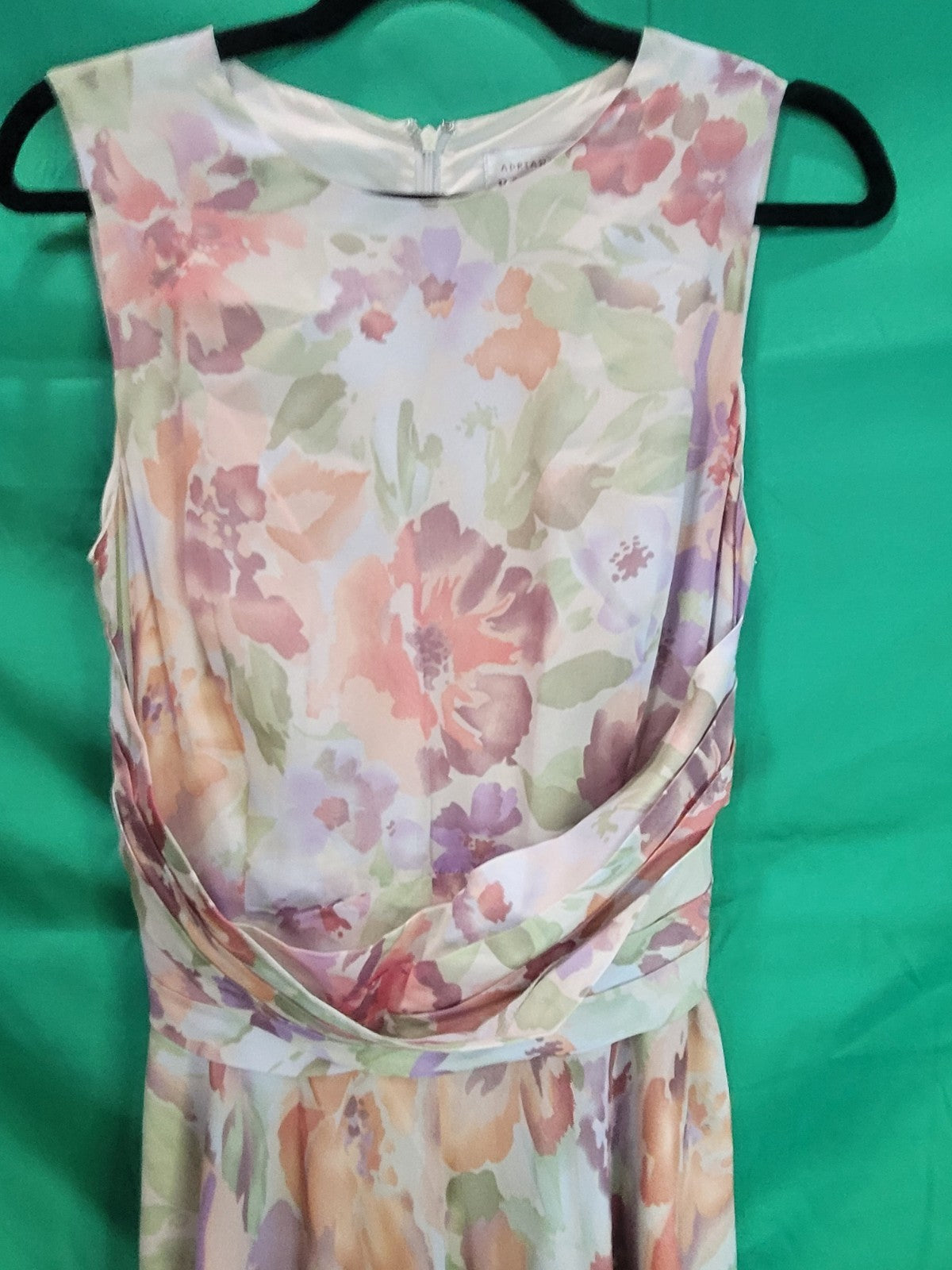 Adrianna Papell 100% Silk Floral Maxi Dress – Women's Size 10 - Image 3