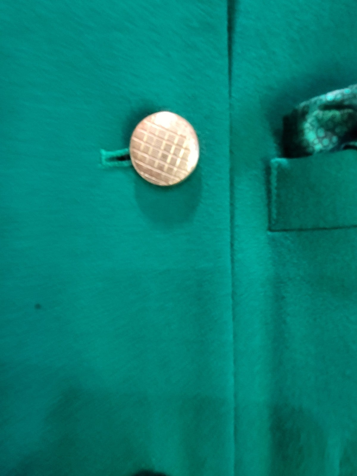 : Vintage Rasper for A.S.L. Emerald Green Double-Breasted Dress - Image 3