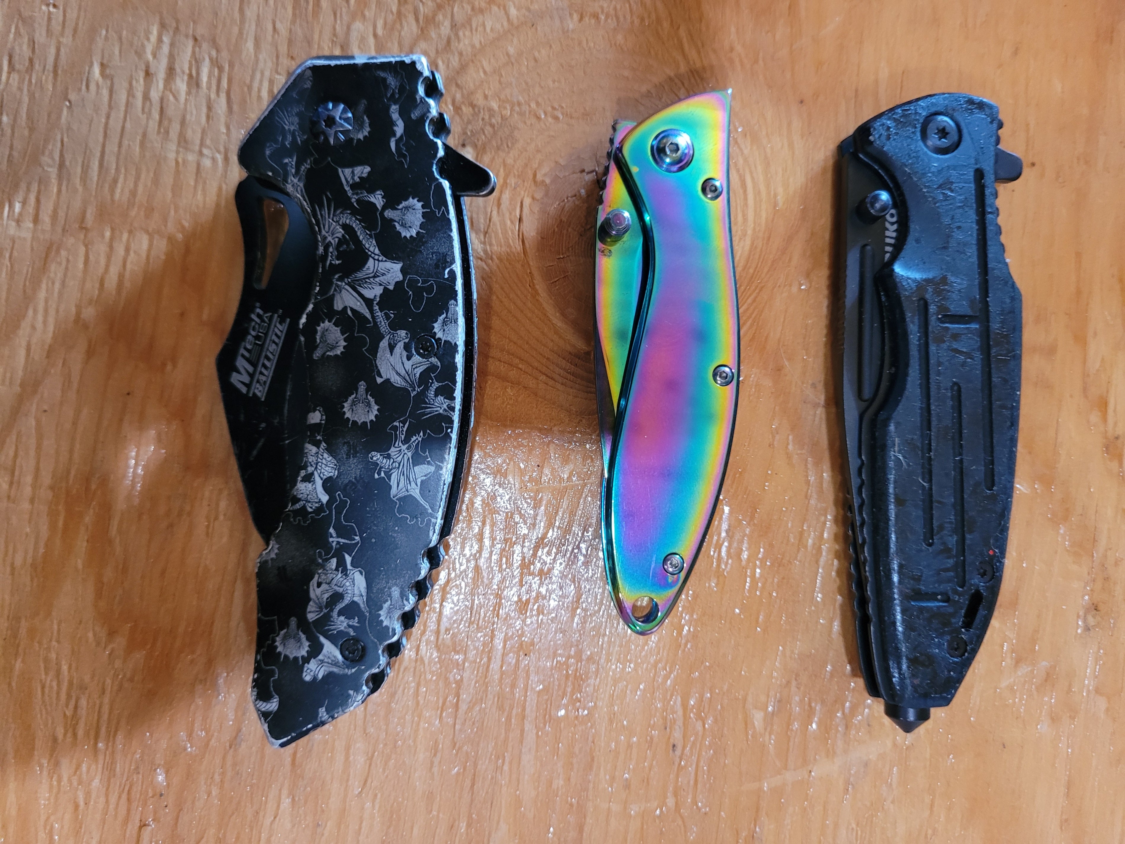3 Folding Pocket Knives – MTech Ballistic, Sheffield & RUKO - Image 1