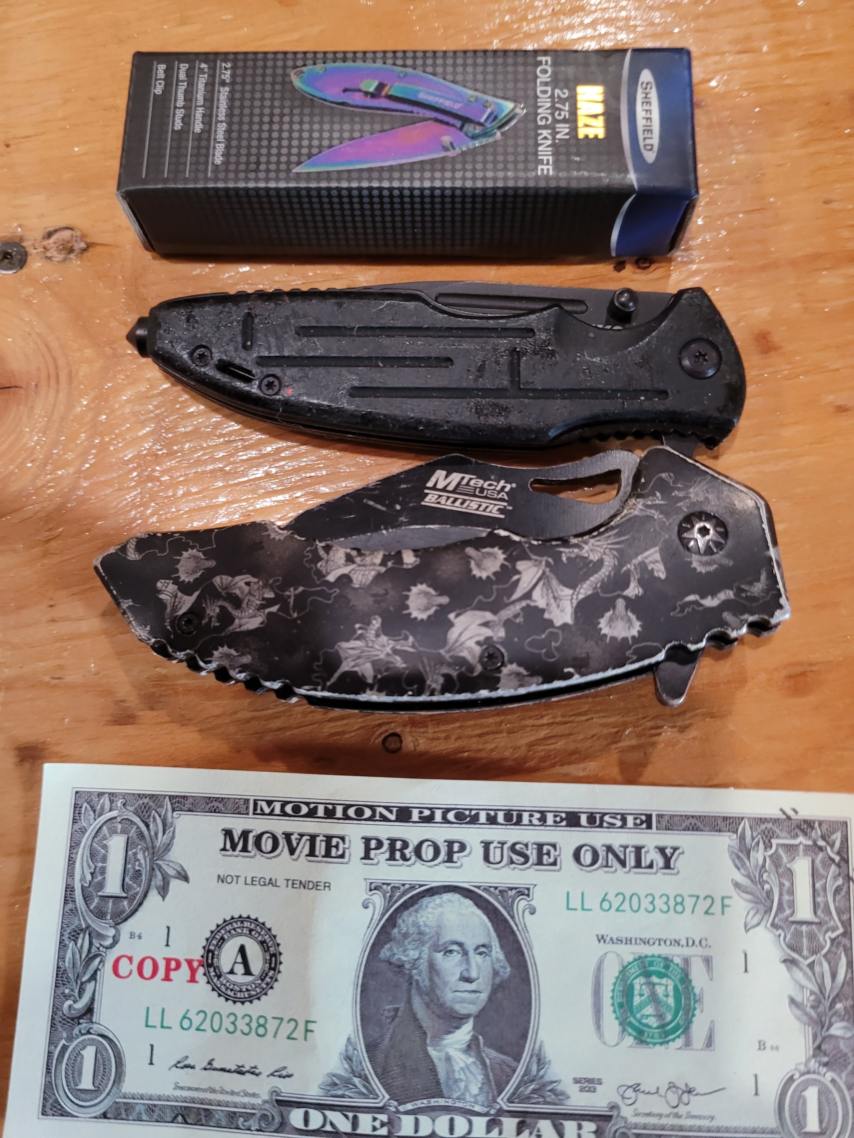 3 Folding Pocket Knives – MTech Ballistic, Sheffield & RUKO - Image 5