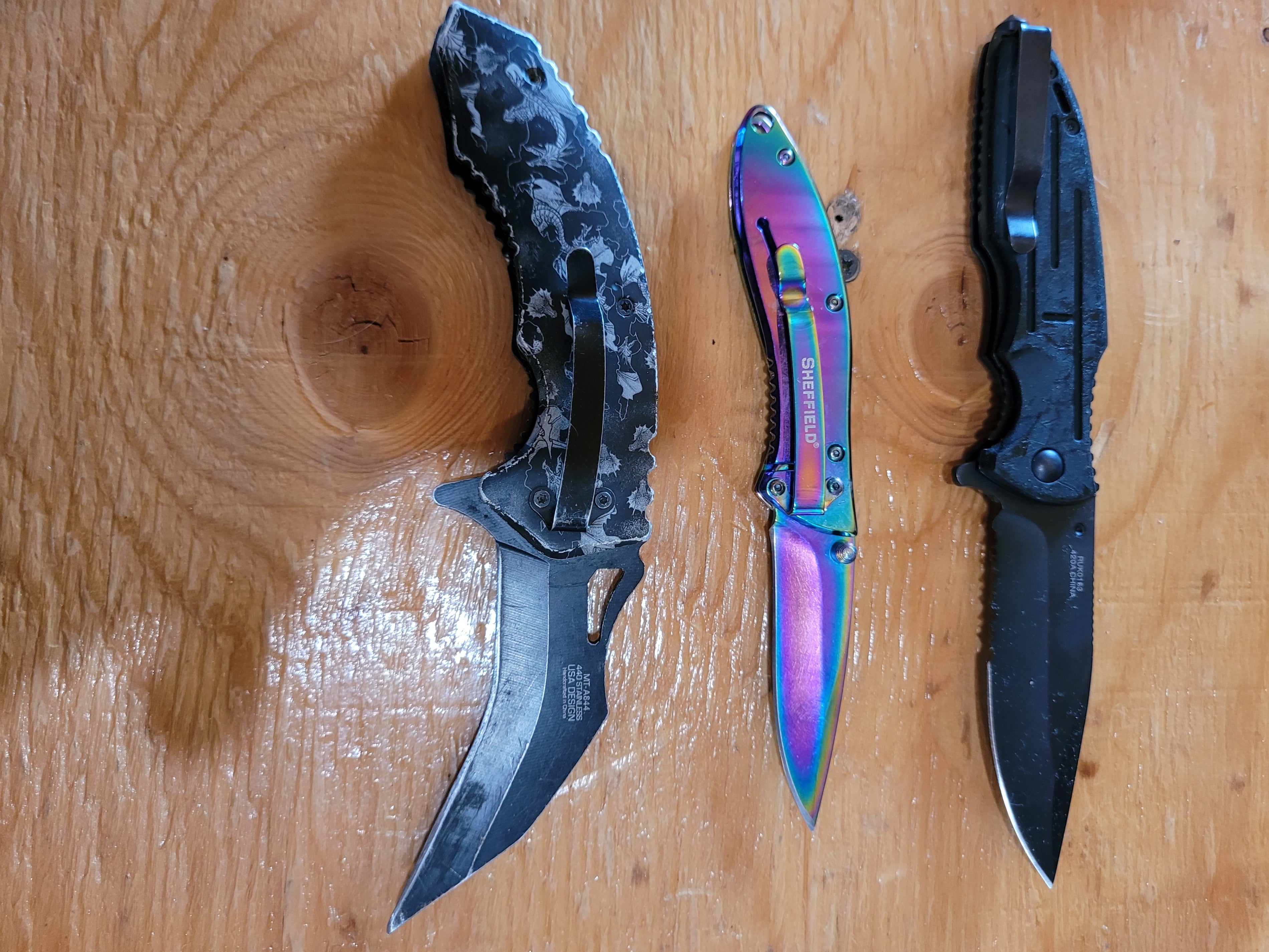 3 Folding Pocket Knives – MTech Ballistic, Sheffield & RUKO - Image 4