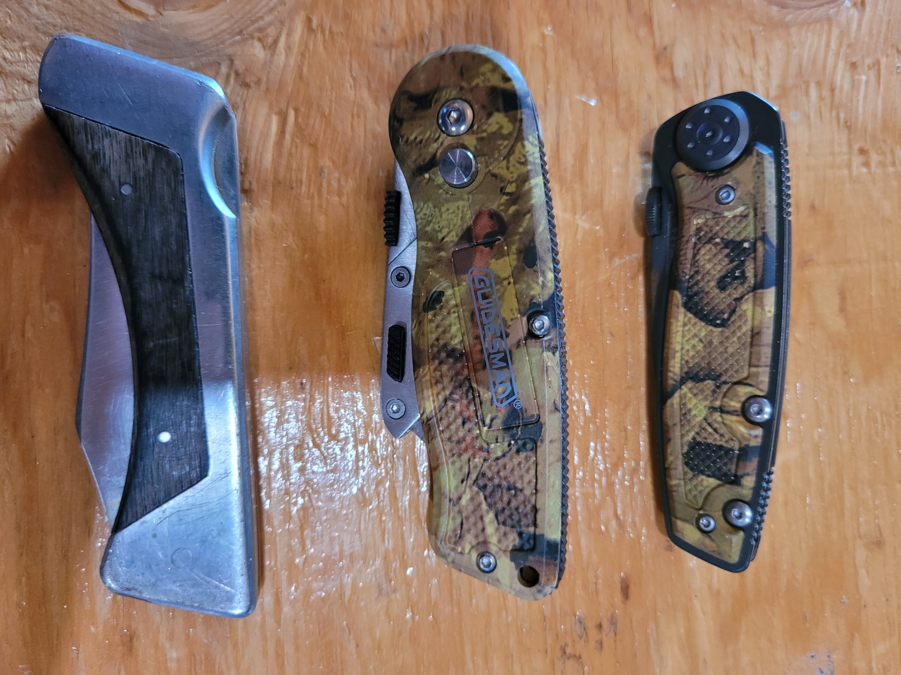 Pocket Knife Lot – Guidesman, Craftsman & Stainless Folding Knife - Image 1