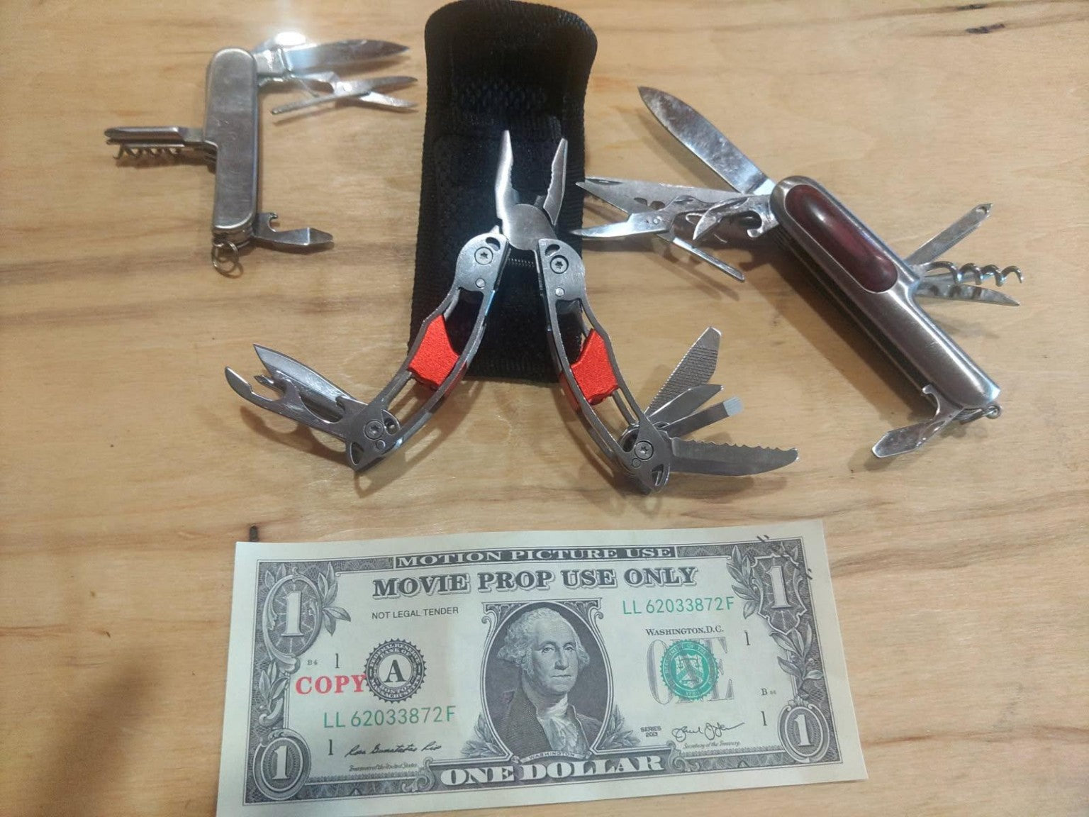 3-Piece Multi-Tool & Pocket Knife Set with Belt Pouch - Image 4