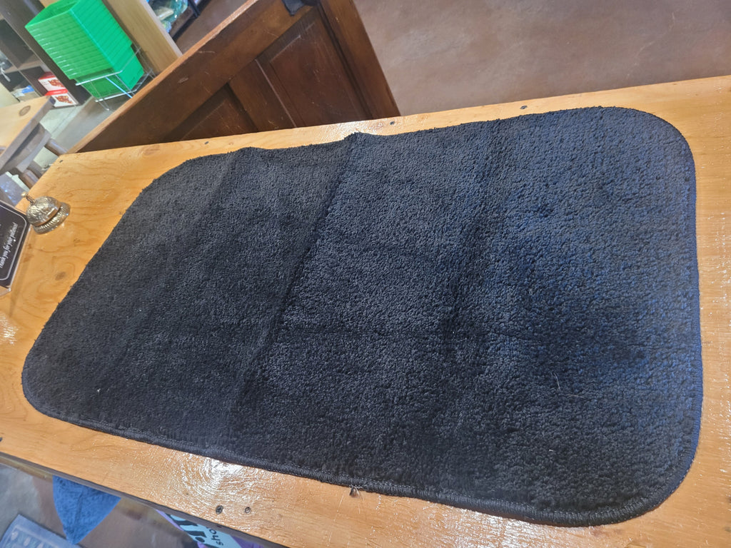 Black Memory Foam Bath Mat / Bathroom Rug – Non-Slip Back – Approx. 20" x 32" - Image 1