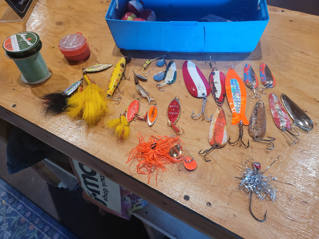 Vintage Plano Tackle Box Loaded with Fishing Lures, Tackle & Line - Image 3