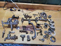 Vintage Plumbing & Faucet Parts Lot – Antique Faucets, Handles, Porcelain Escutcheons & Hardware - Image 1