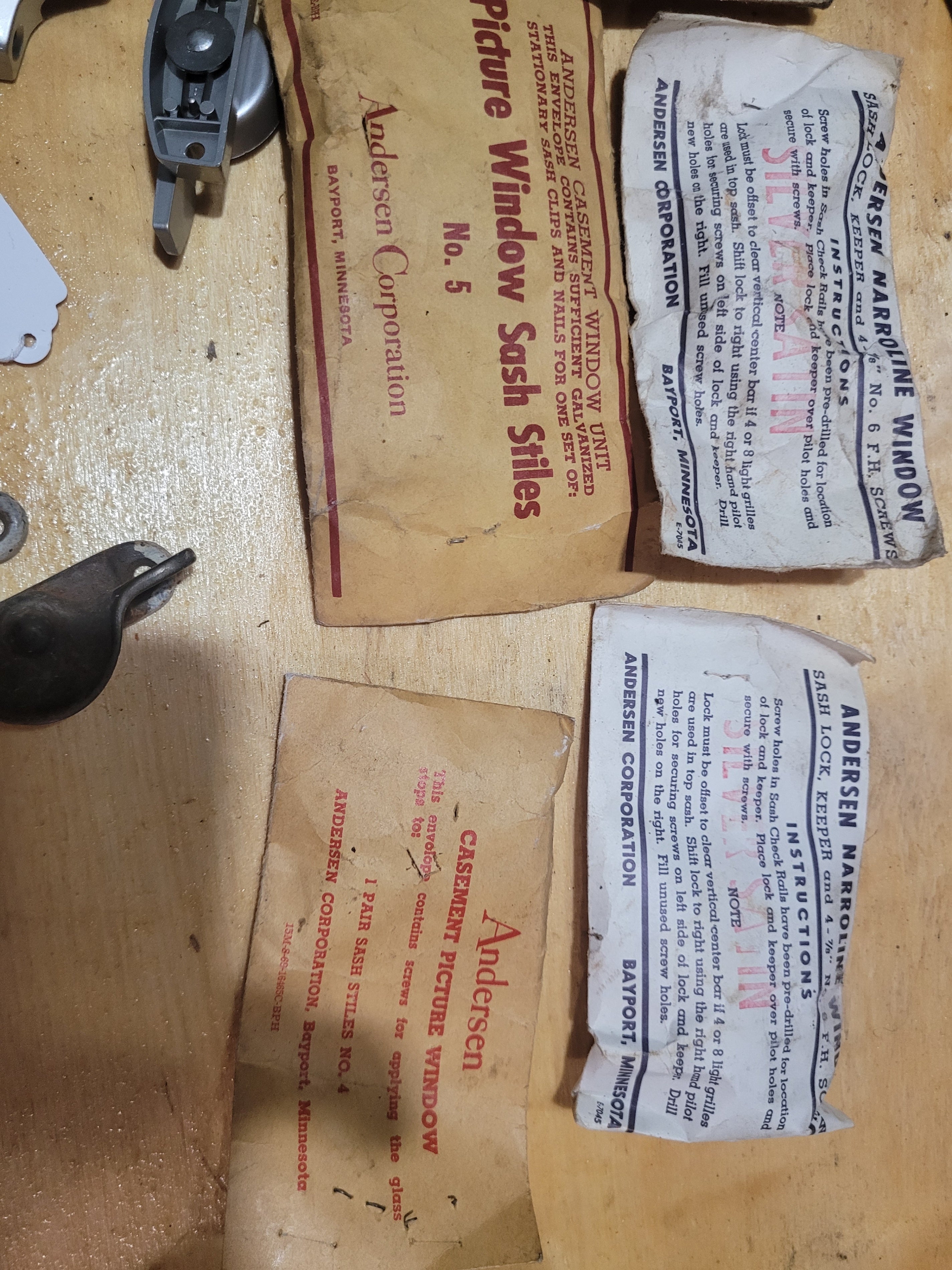 Vintage Andersen Window Hardware & Sash Lock Parts Lot – Mixed Replacement Pieces - Image 2