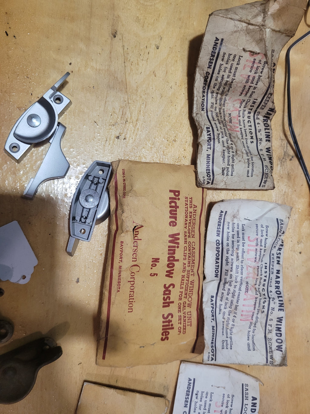Vintage Andersen Window Hardware & Sash Lock Parts Lot – Mixed Replacement Pieces - Image 3