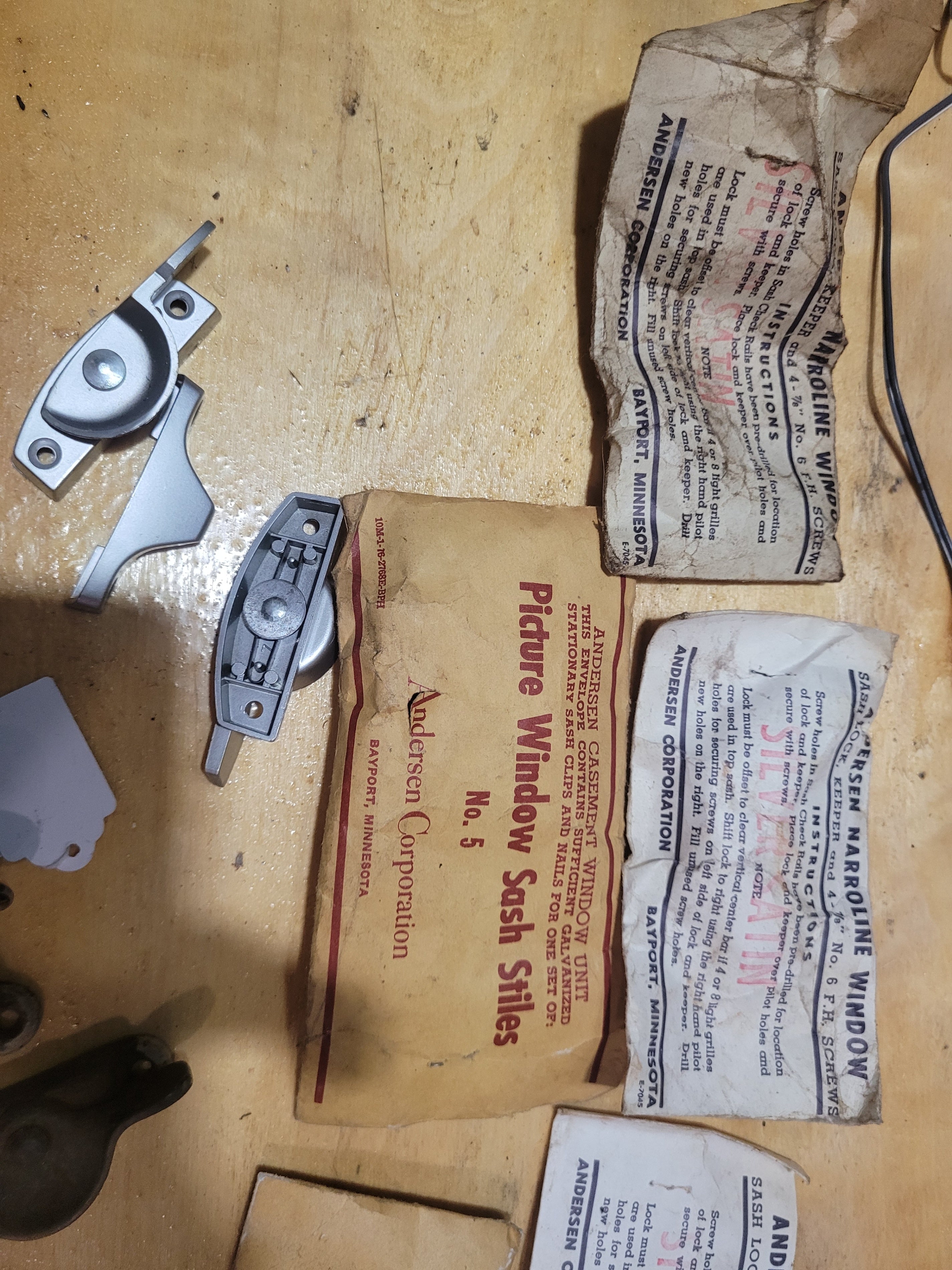 Vintage Andersen Window Hardware & Sash Lock Parts Lot – Mixed Replacement Pieces - Image 3