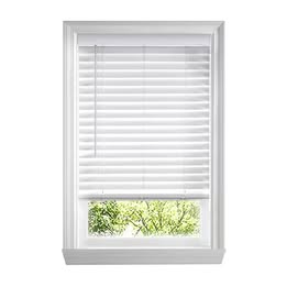 2” Faux Wood Cordless Blinds – 23” x 64” – White - Image 1