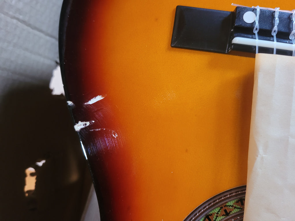 (dented) 30in Kids Acoustic Guitar Beginner Starter Kit W/ Strap  Case  Strings - Sunburst - Image 4
