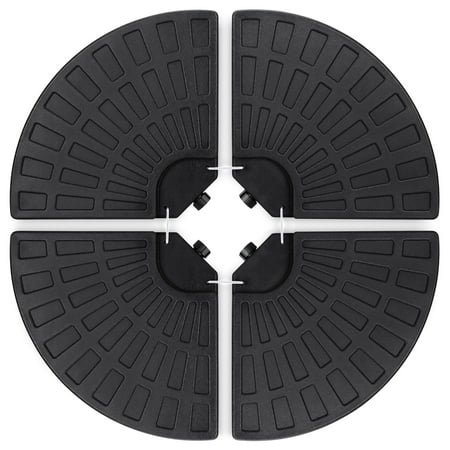 4-Piece Cantilever Offset Patio Umbrella Base Stand  Fills up to 160lbs W/ Carry Handles - Black - Image 3