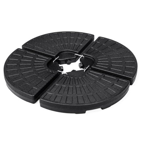 4-Piece Cantilever Offset Patio Umbrella Base Stand  Fills up to 160lbs W/ Carry Handles - Black - Image 4