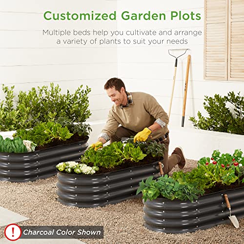 Best Choice Products 4x2x1ft Outdoor Raised Metal Oval Garden Bed, Planter Box for Vegetables, Flowers - Image 2