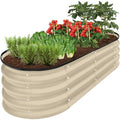 Best Choice Products 4x2x1ft Outdoor Raised Metal Oval Garden Bed, Planter Box for Vegetables, Flowers - Image 1