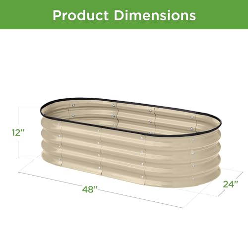 Best Choice Products 4x2x1ft Outdoor Raised Metal Oval Garden Bed, Planter Box for Vegetables, Flowers - Image 7
