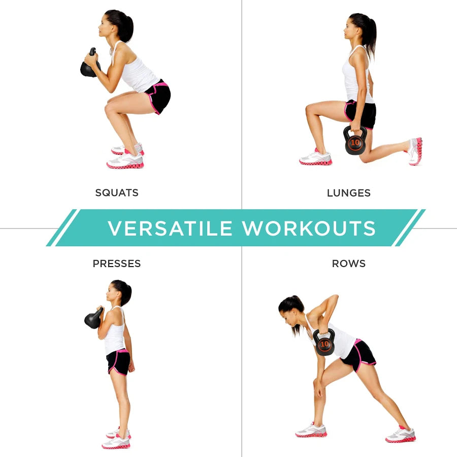 Best Choice Products 3-Piece Kettlebell Set with Storage Rack - Image 5