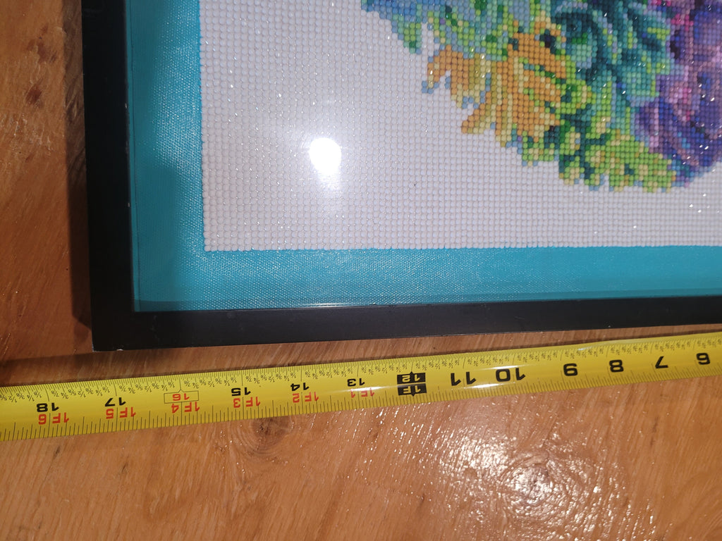 Framed Floral Diamond Art Painting – Colorful Roses & Succulents – 16" x 12" - Image 4