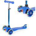 Kids Mini Kick Scooter Toy w/ Colorful Light-Up Wheels, Adjustable T-Bar - Image 1