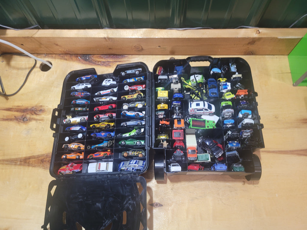 Hot Wheels 68-Car Carrying Case + 60+ Die-Cast Cars & Trucks - Image 1