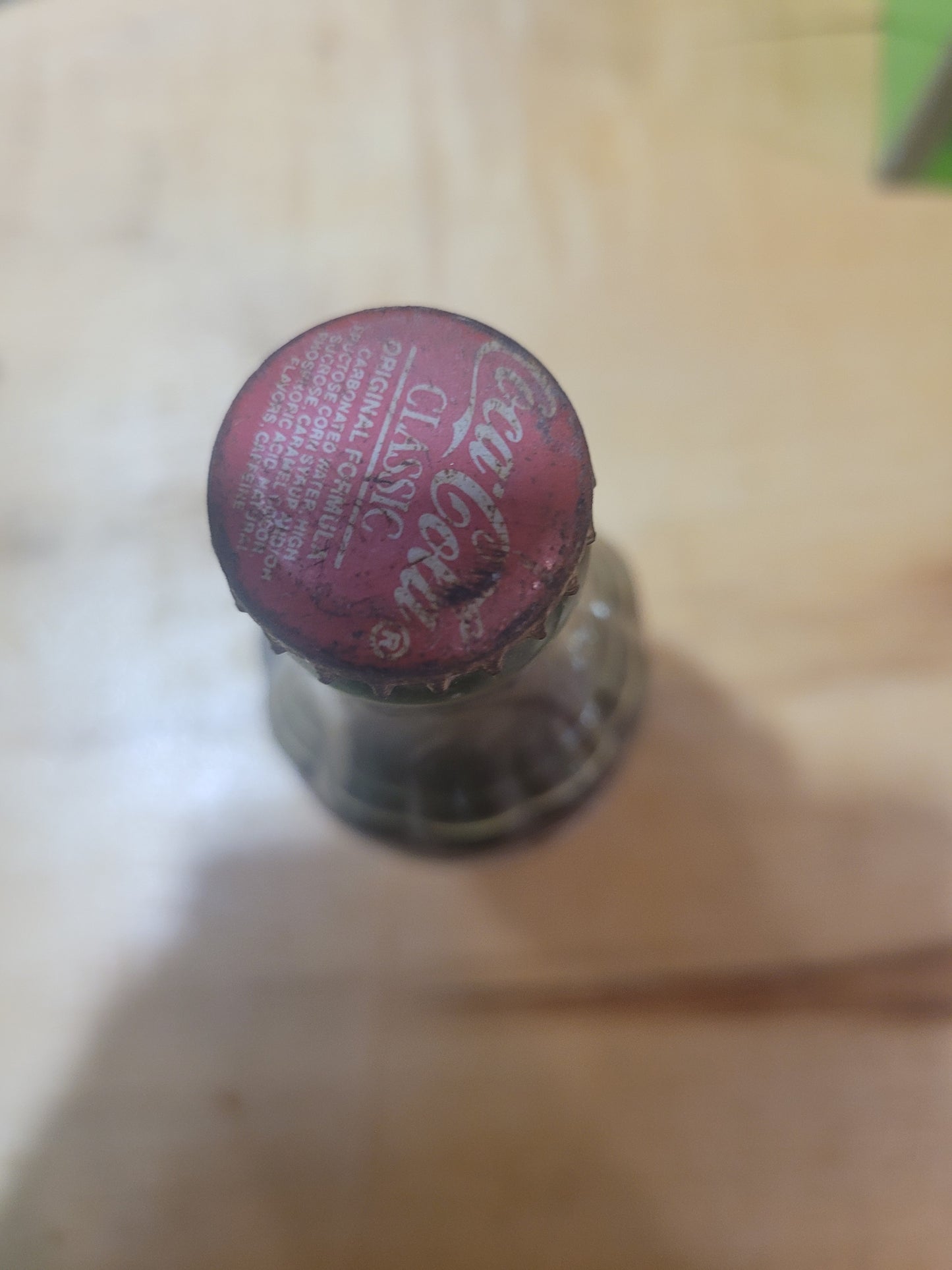 Vintage Coca-Cola 6½ oz Green Glass Bottle with Original Cap (1958) – Full Bottl