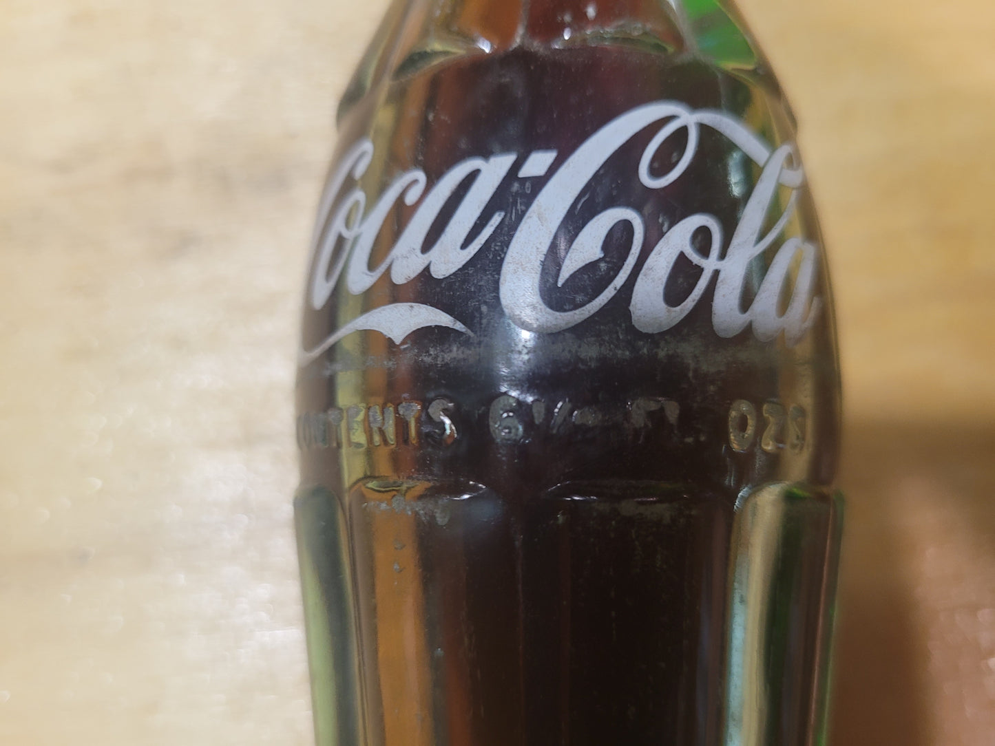 Vintage Coca-Cola 6½ oz Green Glass Bottle with Original Cap (1958) – Full Bottl