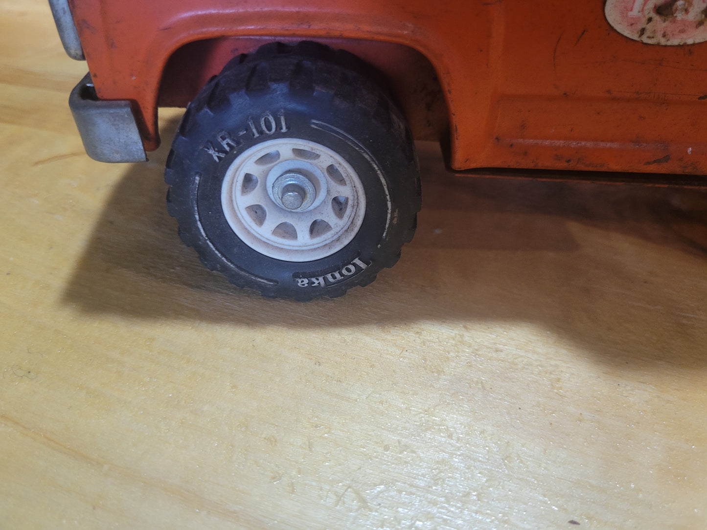Vintage Tonka Pressed Steel Dump Truck – Orange – Classic Toy Truck