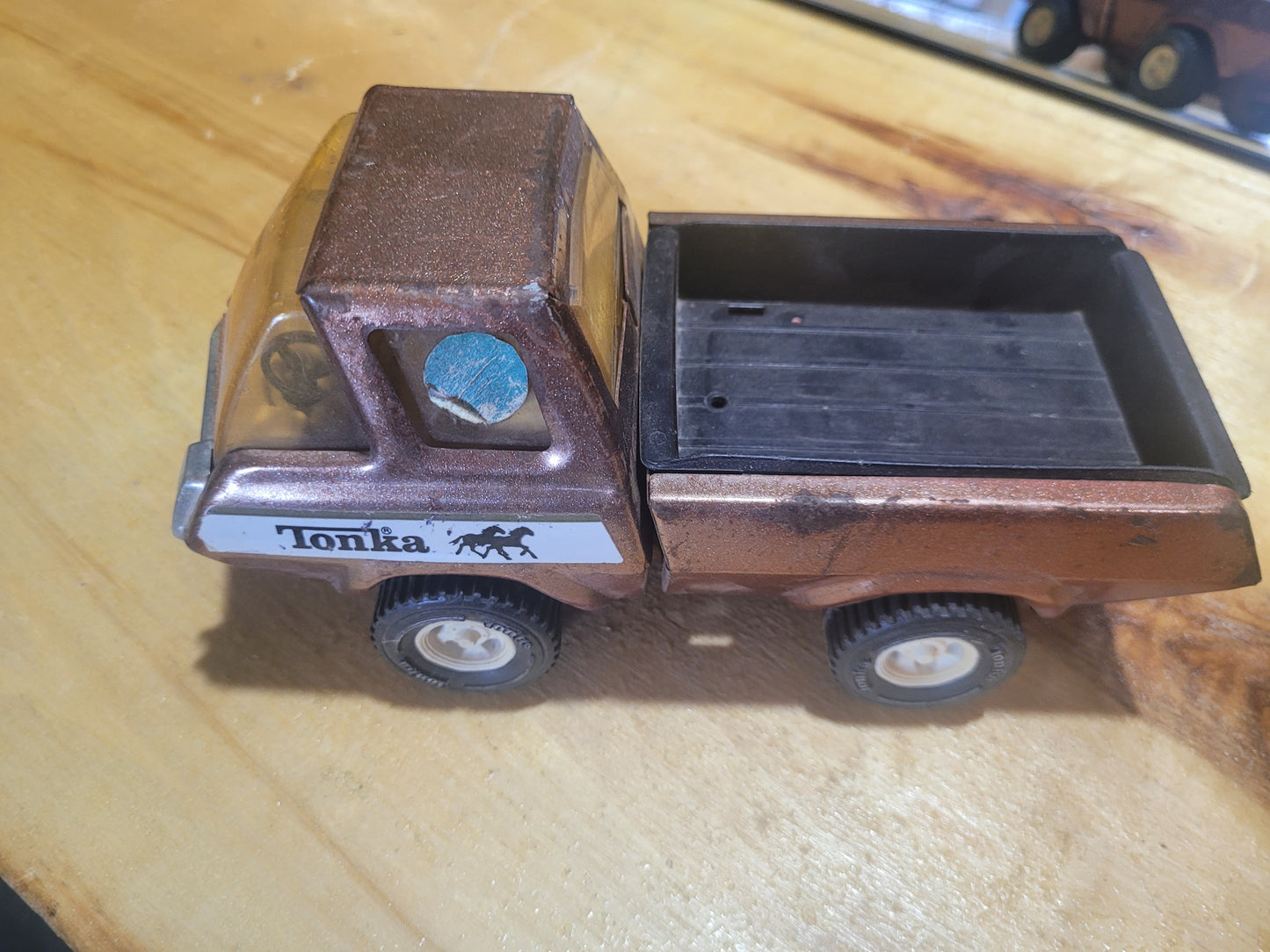 Vintage Tonka Pickup Truck – Brown Pressed Steel – Classic Collectible Toy