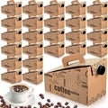 ☕ 20-Pack Disposable Coffee Box Dispensers – 96 oz Insulated Carriers w/ Handles