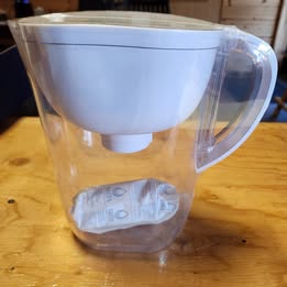 Brita Water Filter 10-Cup Water Pitcher Dispenser - White: Easy-Fill Lid, Electronic Indicator
