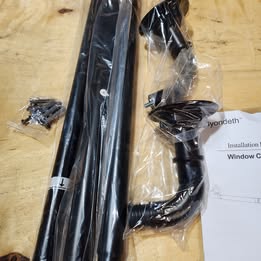 Byondeth Adjustable Curtain Rod – 16”–45” Wrap Around Blackout Rod (Black)
