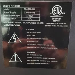 36" Modern Electric Fireplace With Remote Control and Adjustbale Temperature