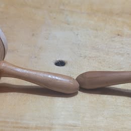 Vintage Wooden Chef Salt & Pepper Shaker Set with Handles