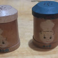 Vintage Wooden Chef Salt & Pepper Shaker Set with Handles