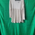 NEW Zenana Long Sleeve Babydoll Tunic Top – Cream/Ivory