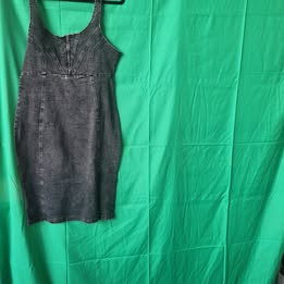 Rosa Clothing Black Denim Look Bodycon Dress