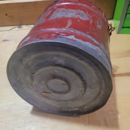 Vintage Red Metal Safety Gas Can – Industrial Garage Collectible