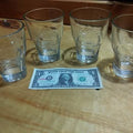 Vintage Jose Cuervo Margaritas Embossed Cocktail Glasses – Set of 4