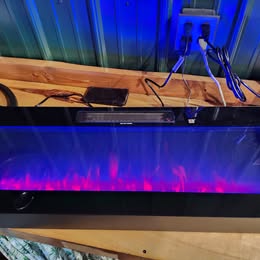 36" Modern Electric Fireplace With Remote Control and Adjustbale Temperature