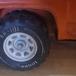 Vintage Tonka Pressed Steel Dump Truck – Orange – Classic Toy Truck