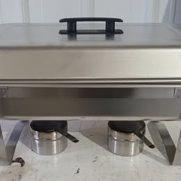 Stainless Steel Buffet Chafing Dish Set w/ 2 Fuel Holders – Catering Food Warmer