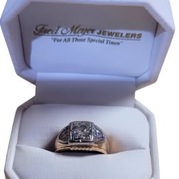 1.40CT Natural Diamond Men’s Ring 14K Two Tone Gold  Size 10