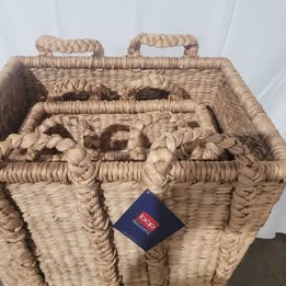 3 Hyacinth Basket Set