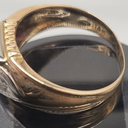 1.40CT Natural Diamond Men’s Ring 14K Two Tone Gold  Size 10